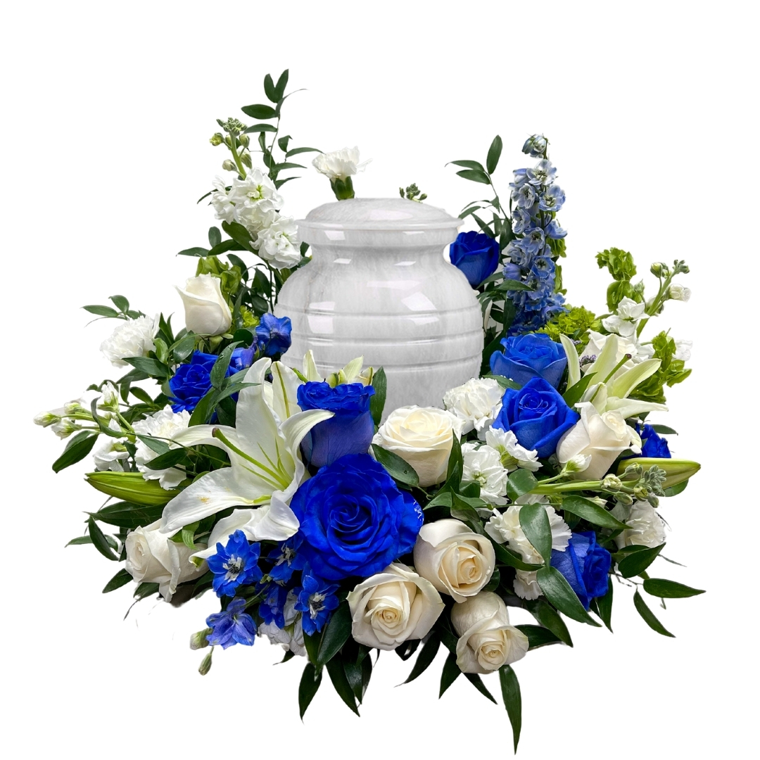 Blue Without You Urn Arrangement