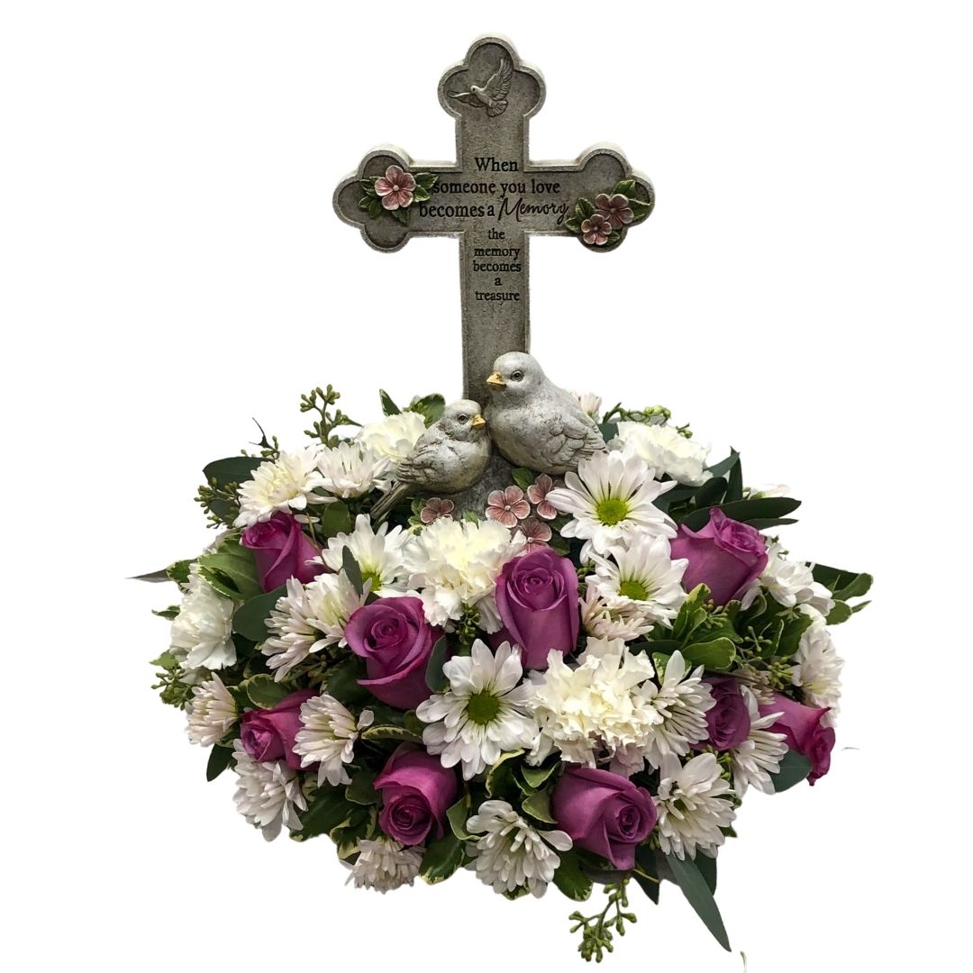 A Peaceful Purple Tribute Cross